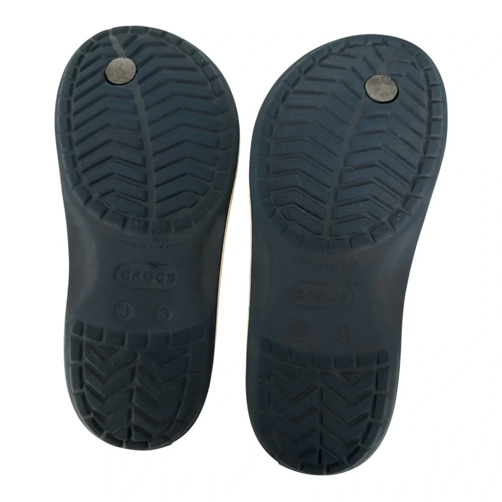 Crocs Youth Crocsband Flip Flop Sandals Size‎ J3 Navy Blue